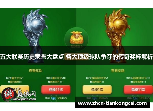 五大联赛历史荣誉大盘点 各大顶级球队争夺的传奇奖杯解析